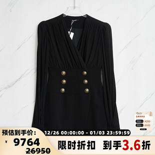连衣裙 双排扣长袖 银泰百货精品301596 明星宋妍霏同款 BALMAIN