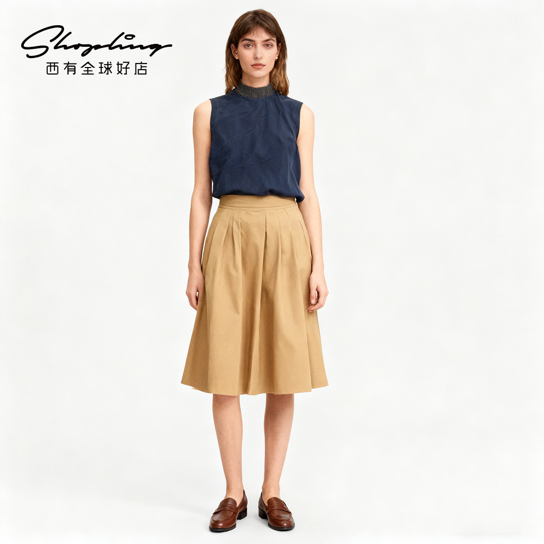 BC/Brunello Cucinelli 女士时尚百搭立领无袖衬衫背心银泰