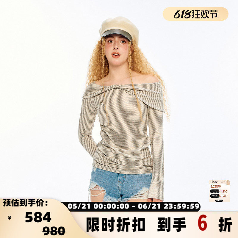 ANDREA MARTIN 女士春夏灰色扭结披肩修身上衣银泰百货 301489