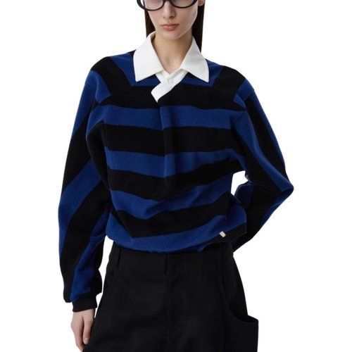 ADER ERROR 25秋冬新款男女同款条纹长袖POLO衫银泰百货 301574