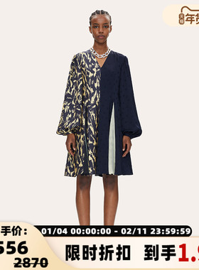 【折扣】STINE GOYA 女士小众拼接休闲长袖连衣裙