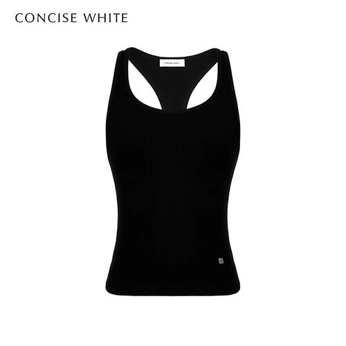 concise-white/简白26春夏新款女士LOGO工字修身背心银泰 301257