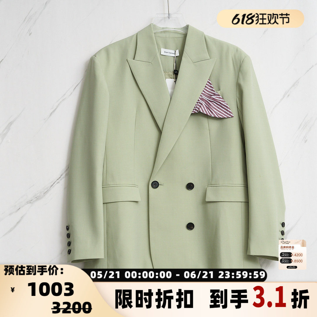 SHORT SENTENCE女士高级感休闲双排扣西服银泰百货精品 301596