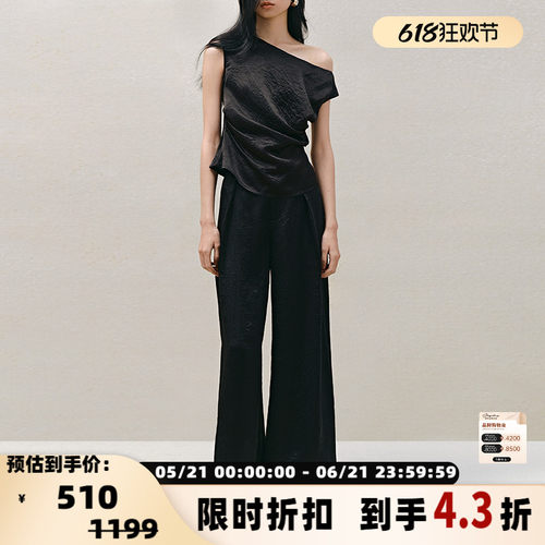 INSPIRE&STORIES女压褶阔腿裤