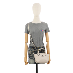 300217 女士皮质斜挎包手提饺子包银泰百货 珑骧LONGCHAMP 25新款