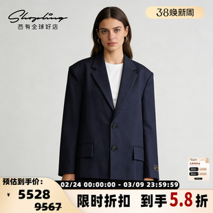 WE 11 DONE 男女同款中性字母印花休闲西服外套银泰百货 301596