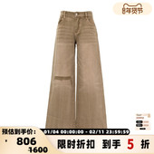 SHORT 银泰百货301574 喇叭裤 SENTENCE 短句女士显瘦阔腿休闲裤