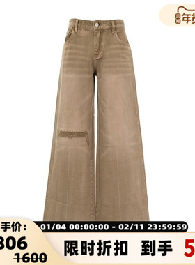 SHORT SENTENCE/短句女士显瘦阔腿休闲裤喇叭裤银泰百货301574