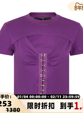 【折扣】YCH女士休闲大领套头短袖T恤