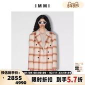 薄格子软呢双排扣西装 IMMI 设计师品牌 300124