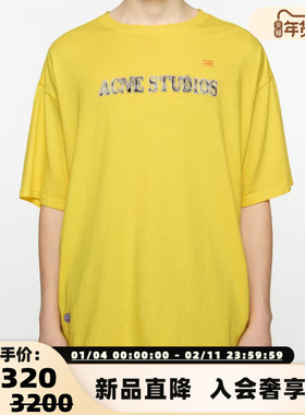 ACNE STUDIOS 25秋冬新款女士有机棉短袖圆领T恤银泰百货 301574