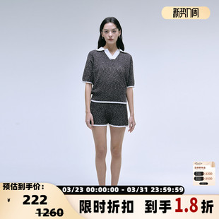 折扣 撞色女休闲针织衫 INSPIRE 短袖 WJ007 STORIES秋款