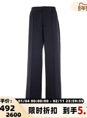 EMPORIO ARMANI/阿玛尼男士黑色通勤休闲西裤银泰百货精品301574