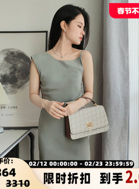 【折扣】ST.AGNI 春季不对称设计性感修身露背女士短款连衣裙