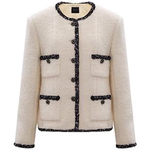 concise-white/简白 法式新款小个子小香风短款外套301257