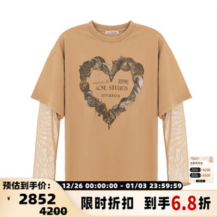 圆领T恤银泰百货精品 ACNE 女士印花长袖 春夏新款 301574 STUDIOS