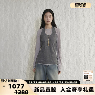 背心银泰百货 女士挂脖无袖 301257 white简白26春夏新款 concise