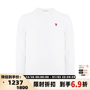 男女同款 25新款 经典 红爱心长袖 300217 Ami T恤银泰百货 Paris