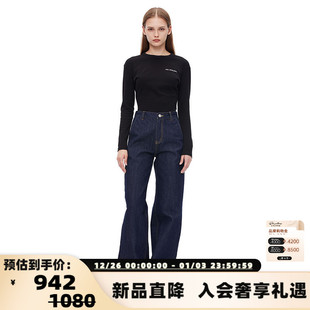 301286 T恤上衣 ANN ANDELMAN叠褶圆领长袖