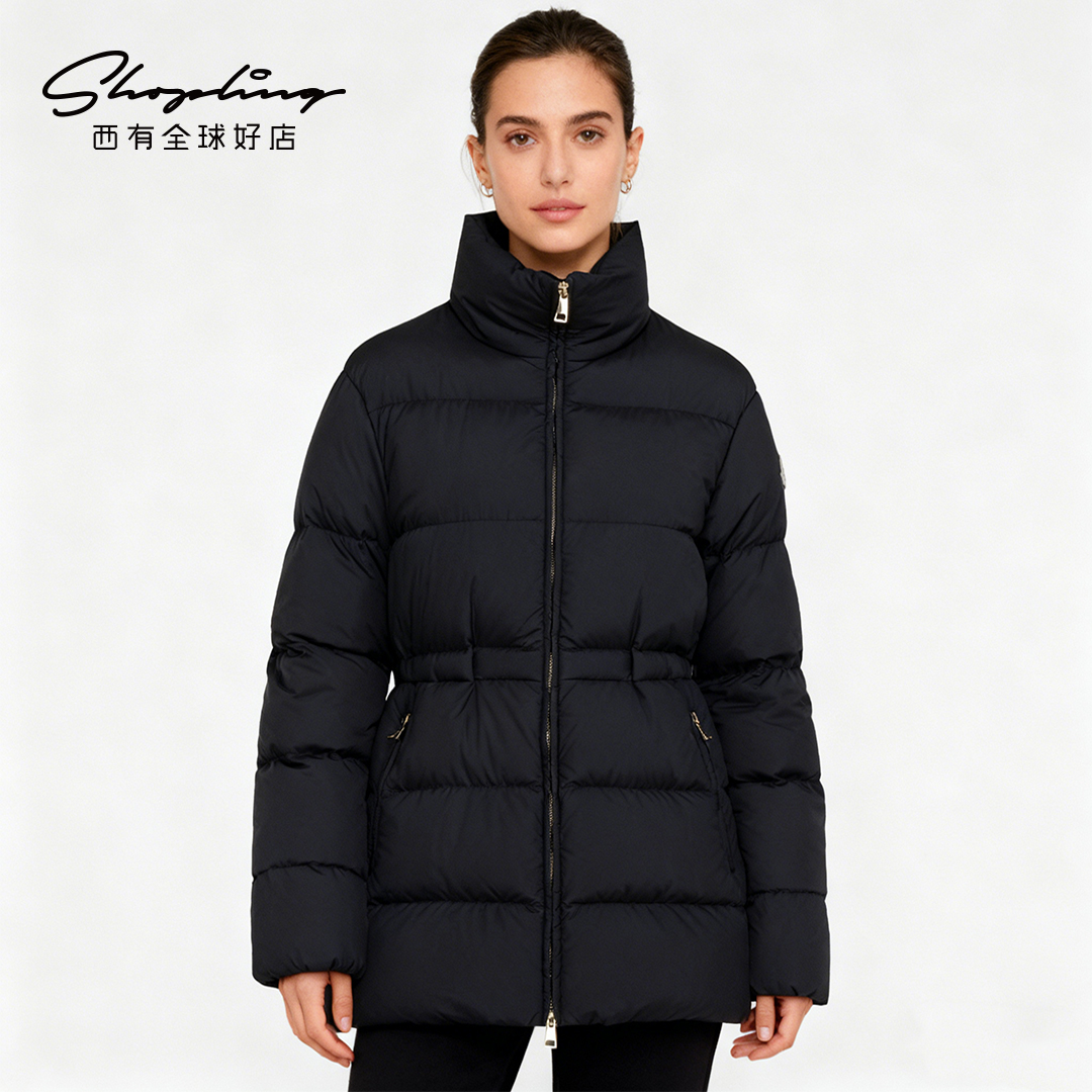 Moncler 盟可睐秋冬新款女士立领收腰鹅绒羽绒服银泰百货