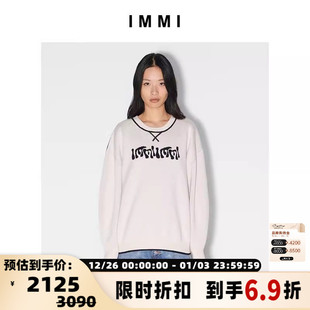 女士羊毛异色LOGO提花毛衣300124 设计师品牌 IMMI 服饰