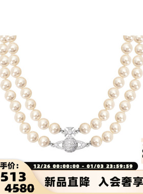 Vivienne Westwood/西太后 女士双层珍珠颈链项链银泰百货 300217
