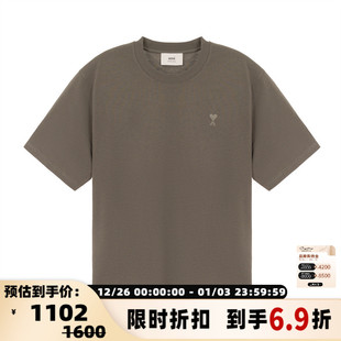 新款 夏季 男士 棉质爱心刺绣圆领短袖 301574 AMI T恤银泰百货 PARIS