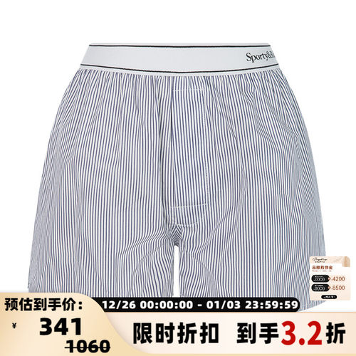 松紧腰休闲风SportyRich短裤