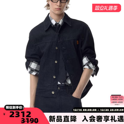 ADER ERROR 25秋冬新款男女同款翻领系扣牛仔上衣银泰百货 301574