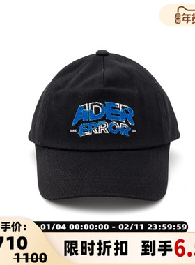 ADER ERROR 春夏新款男士黑色印花休闲棒球帽银泰百货精品301574