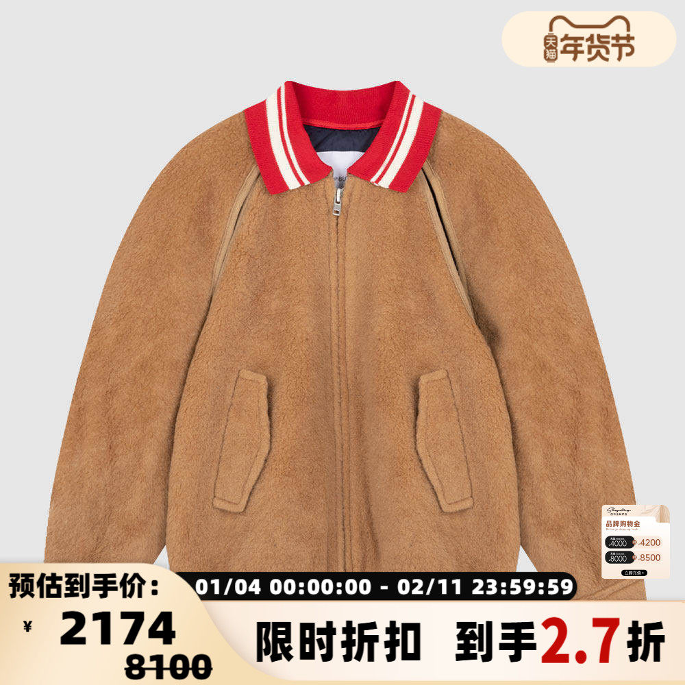 pushBUTTON羊毛翻领拉链女士绒面简约夹克外套银泰百货 301604,女装/女士精品,短外套,淘宝优惠券,粉丝福利购,淘宝优惠卷