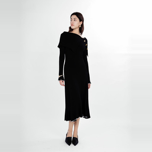 裙银泰百货精品 春夏女士一字肩鱼尾毛衫 301600 PEISKOS KAR