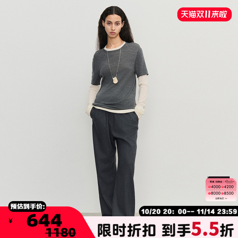 concise-white拼接半袖假两件