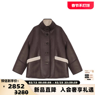 concise-white/简白 25秋冬女士立领廓形外套银泰百货精品 301257