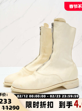 GUIDI 潮流都市310女士前拉链圆头低跟时尚短靴银泰百货 301596