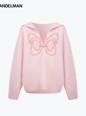 ANN ANDELMAN 25秋冬新款女士印花套头连帽毛衣银泰百货 301286