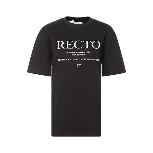 RECTO宽松女士圆领短袖T恤