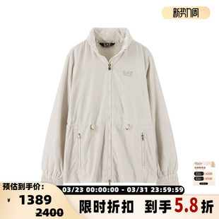 300095 连帽拉链休闲夹克银泰百货 Armani阿玛尼EA7 女士隐藏式