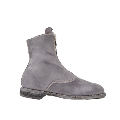 GUIDI 女士圆头前拉链经典舒适马皮革中筒皮靴银泰百货 301604