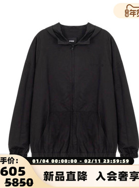WE11DONE 春季新款男士黑色连帽休闲夹克银泰百货精品301574
