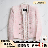 301596 外套银泰百货精品 BALMAIN 女士钉珠双排扣小香风短款