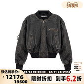 ACNE 女士复古休闲皮夹克银泰百货精品301574 新款 STUDIOS 春季