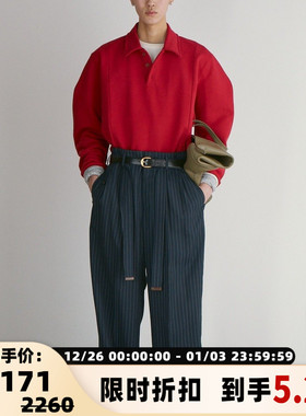 RECTO 秋冬新款女士纯色棉质POLO领后刺绣logo卫衣银泰百货