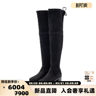 301574 女士系带中跟过膝长靴银泰百货 Stuart Weitzman潮流时尚