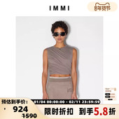 设计师品牌 300124 上衣 IMMI 女士超薄强粘针织双层无袖