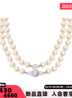 Vivienne Westwood/西太后 女士双层珍珠颈链项链银泰百货 300217