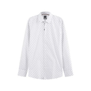 Boss 银泰 秋冬男士 衬衫 300095 black系列小几何图案长袖 Hugo