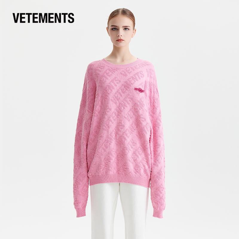 VETEMENTS纯色百搭宽松毛衣