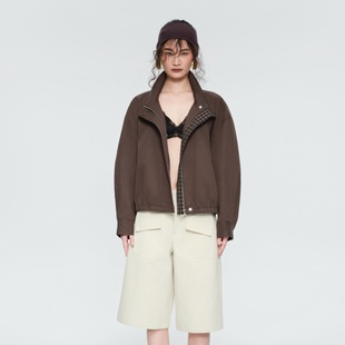 夹克外套银泰百货 Maca 女士拼接短款 25秋冬新款 301594 Kaka