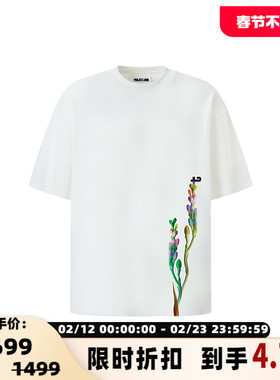 PROJECTJOIN 春夏男士异色花休闲短袖T恤银泰百货精品300228